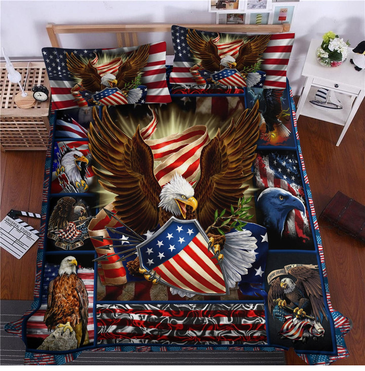 Unique Eagle U.S Veteran Bedding Set