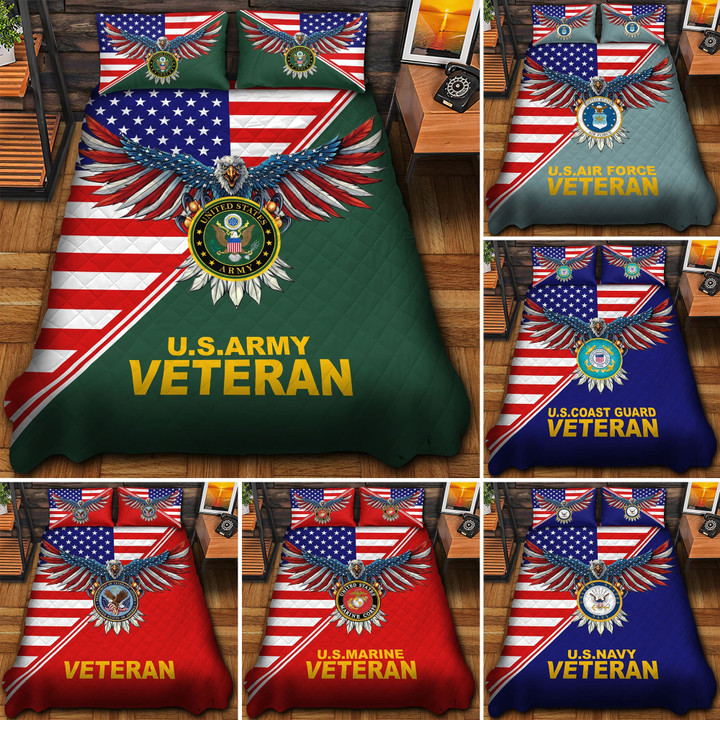 Premium Eagle US Veteran Bedding Set