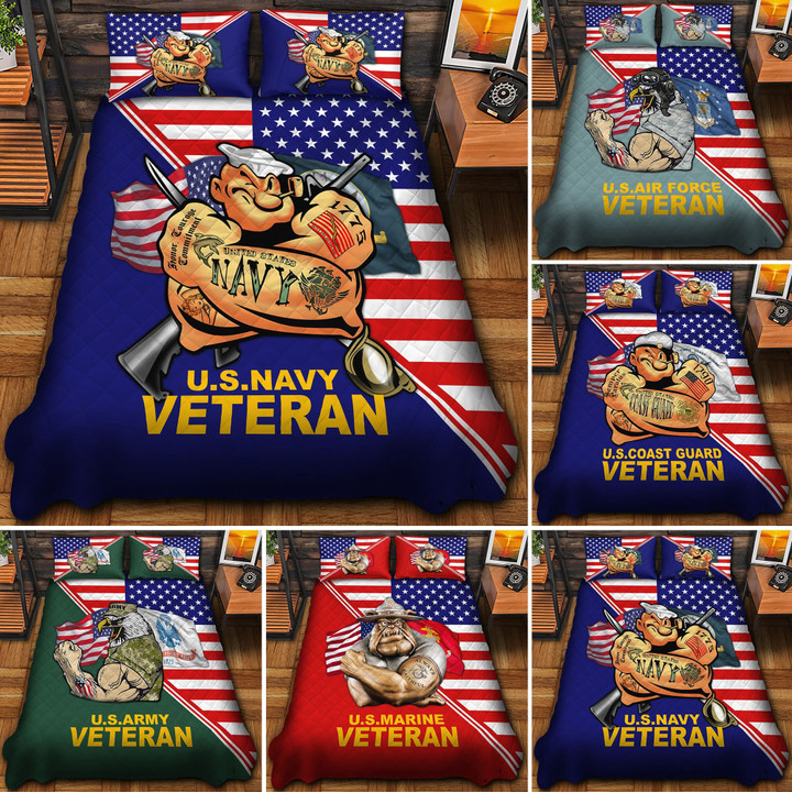 Premium Honoring All Who Served US Veteran Bedding Set