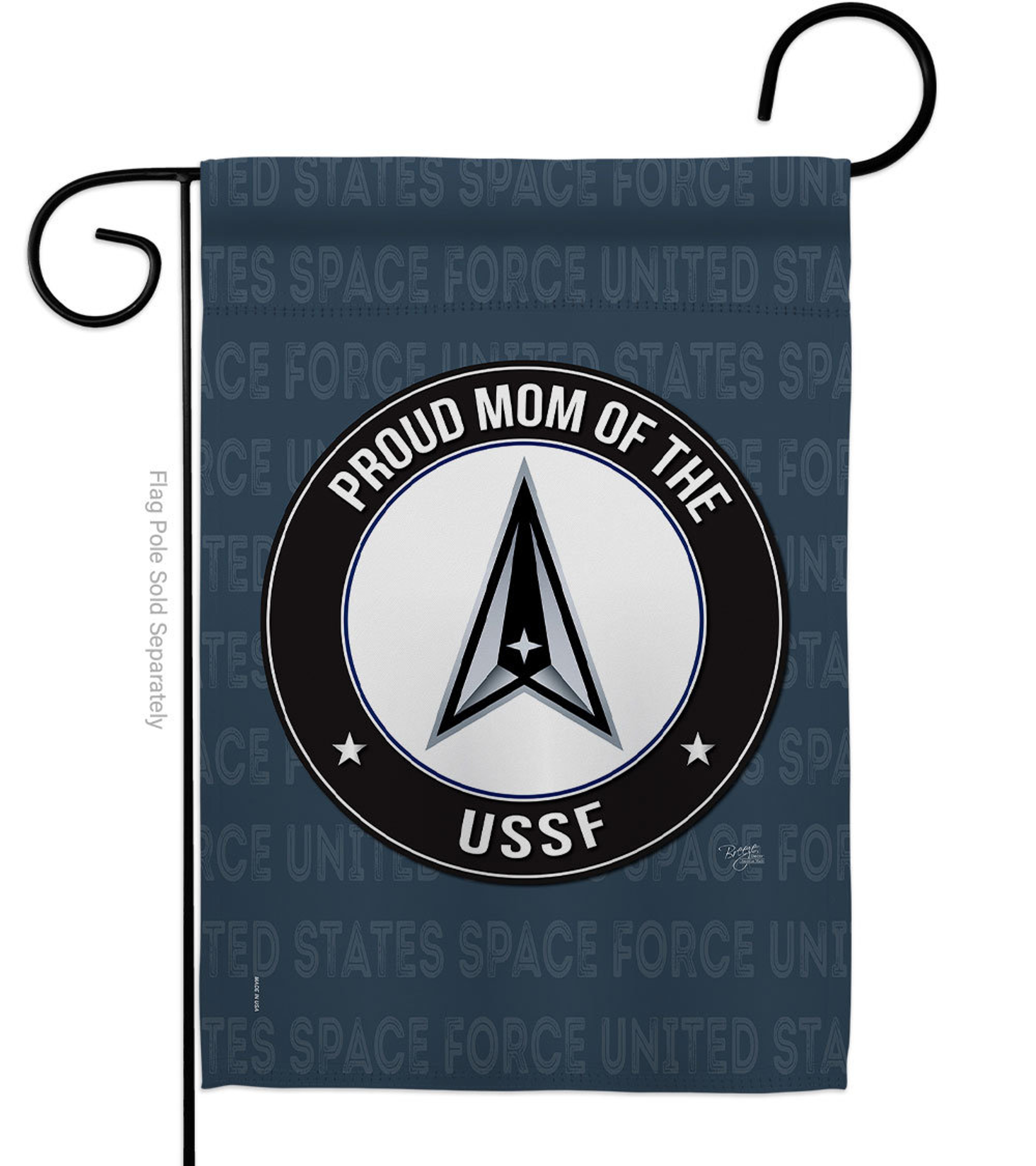 Flagmeup8386 Proud Mom USSF Garden Flag - Double-Sided Outdoor Banner