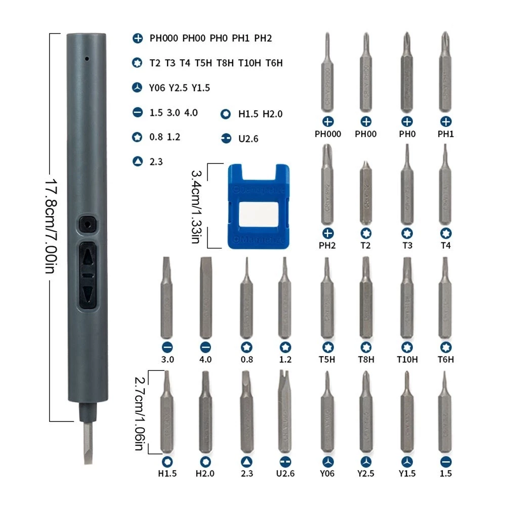 28 in 1 Precisi Electric Screwdriver Rechargeable Cordl Precisi Electric Screw Driver Set Hand Tool