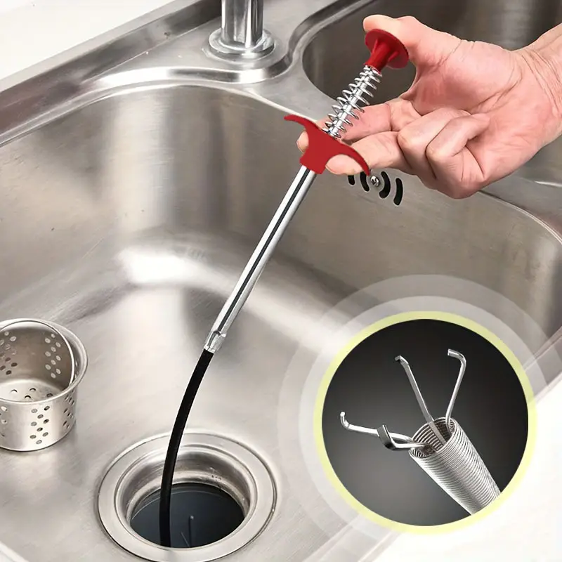 Easy-Grip Spring Tube for Unblocking - Effective Sewer & Sink Dredge, Ideal for Bathroom & Kitchen Clog Prevention