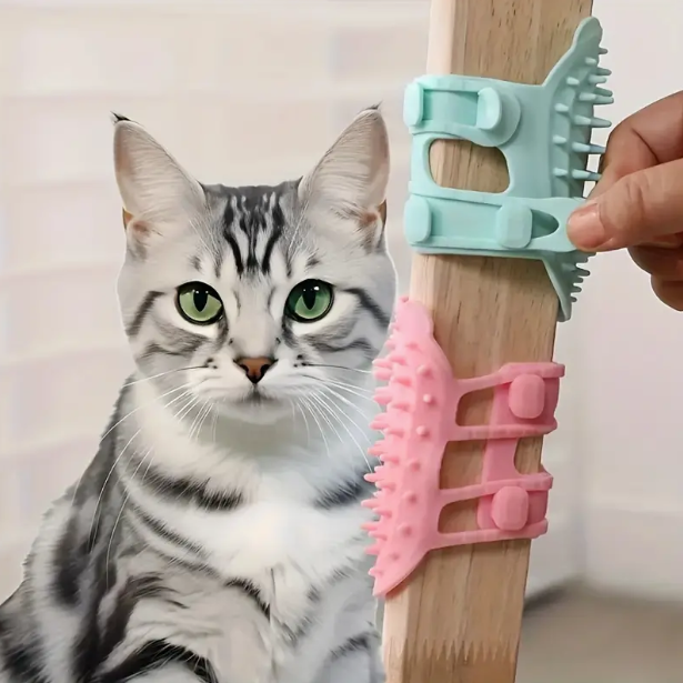 Soft Silicone Cat Tickle Brush for Table Legs and Corners