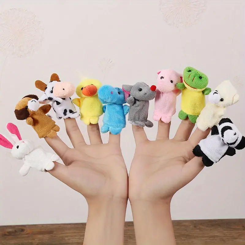 10pcs Educational Mini Animal Finger Puppets Set - Perfect for Story Time, Playtime, and Easter Gifts