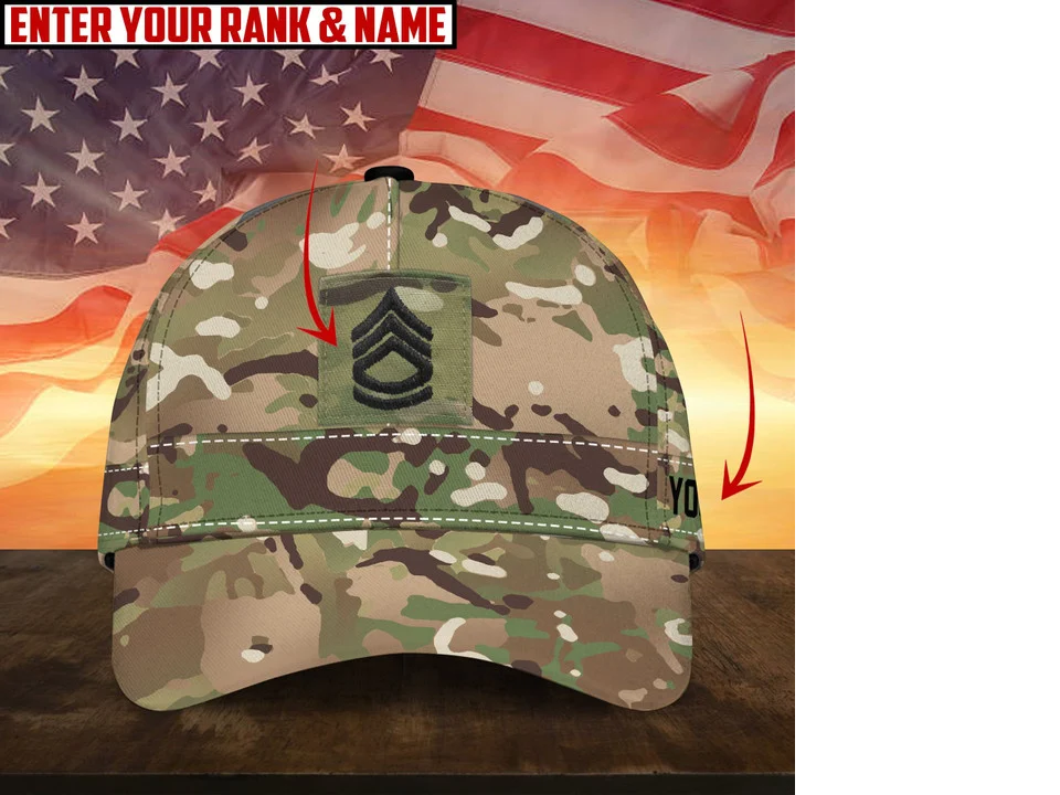 Premium Personalised Multiple US Military Services Veteran 3D Cap