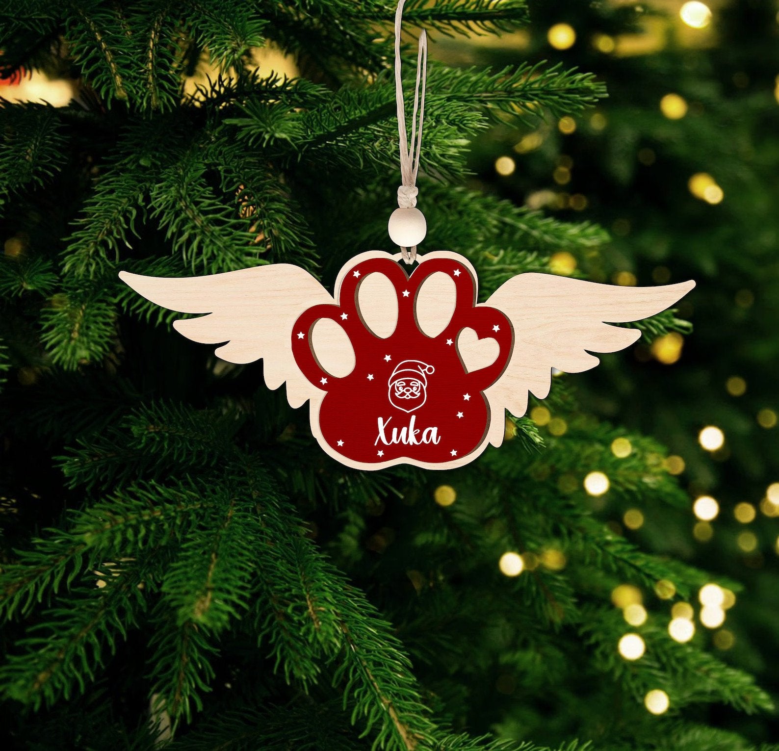 Personalized Dog 2024 Ornament, Dog Paw Ornaments, Custom Pet Christmas Ornament, Animal 2024 Ornament