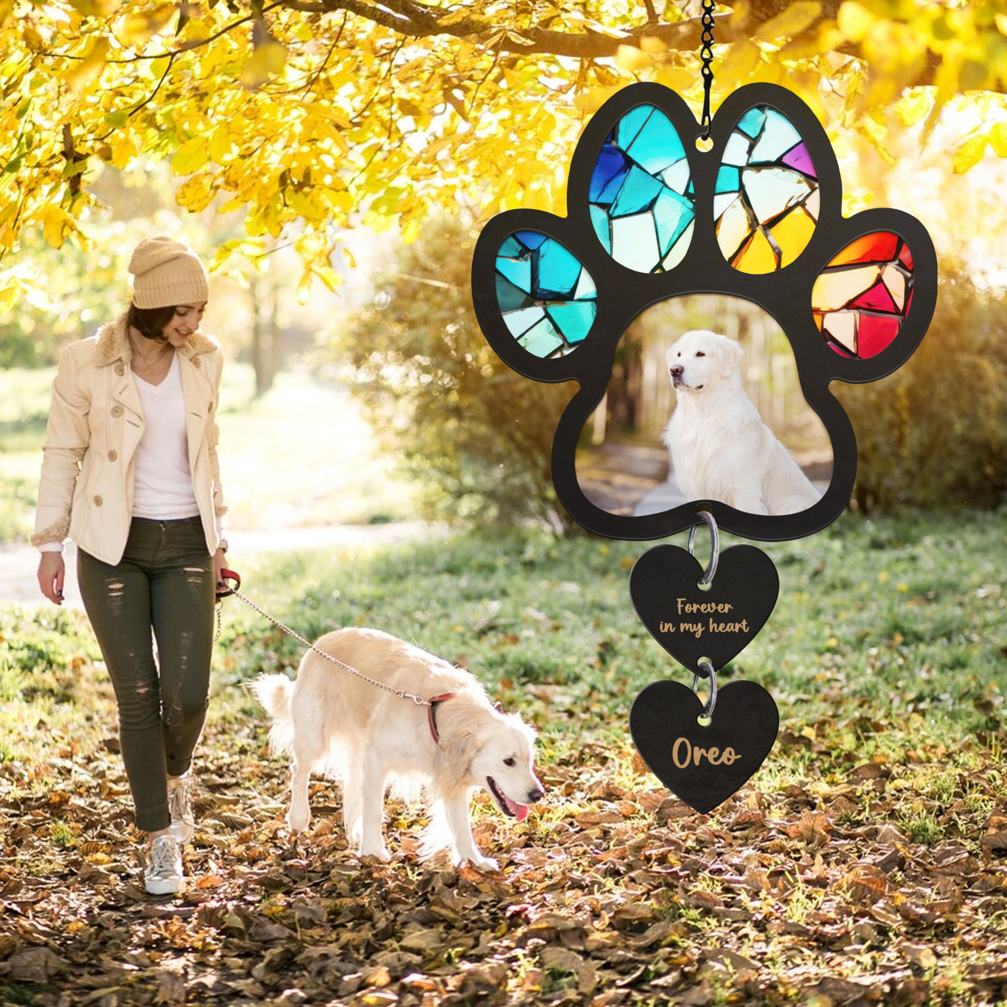 Custom Dog Breed Memorial Suncatcher| Pet Memorial Gift| Loss of Pet Sympathy Gift| Gift for Mothers| Dog Memorial Gift l In Loving Memory